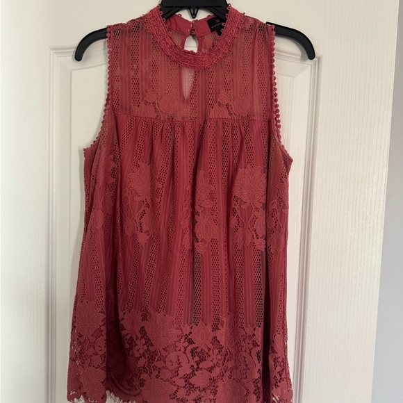 Worthington Sleeveless Embellished Blouse Mandarin Collar. Ptp 18” length 26” - Picture 1 of 6